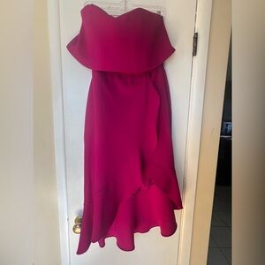 XSCAPE Strapless Magenta Dress - Size 6
